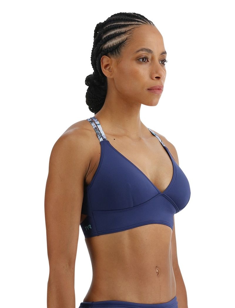 Soutien Gorge Sport Tyr Madeline Femme Bleu | 99354102ZBE