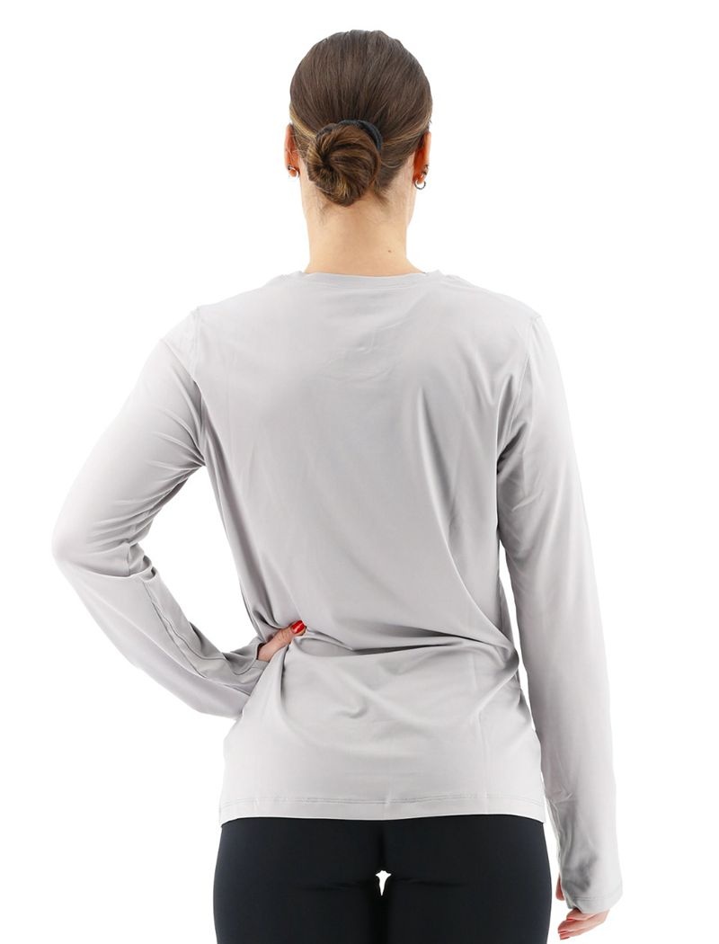 Chemises Tyr Sundefense Long Sleeve Femme Grise Clair | 09666038VQP