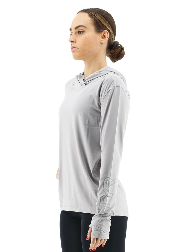 Chemises Tyr Sundefense Long Sleeve Femme Grise Clair | 09666038VQP