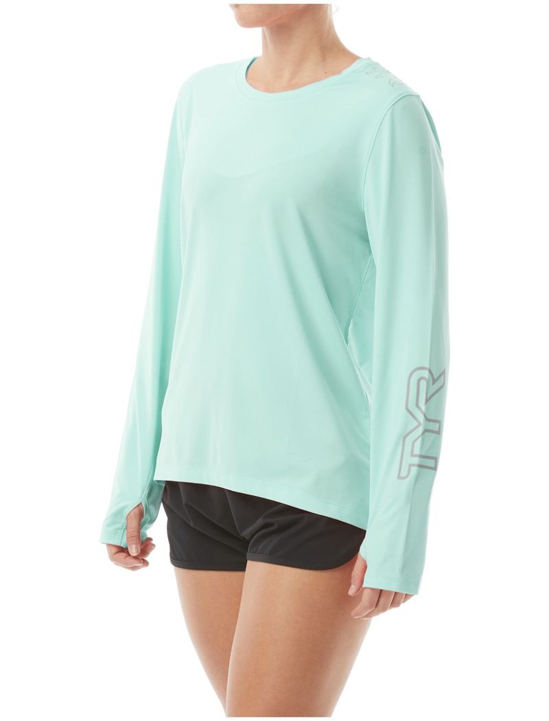 Chemises Tyr Sundefense Long Sleeve Femme Turquoise | 98316600ZZS