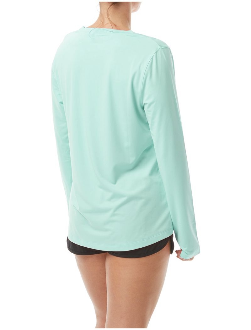 Chemises Tyr Sundefense Long Sleeve Femme Turquoise | 98316600ZZS