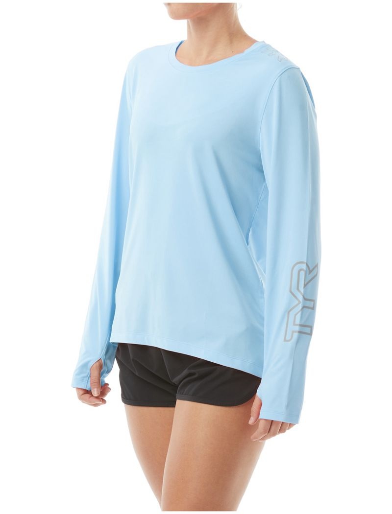 Chemises Tyr Sundefense Long Sleeve Femme Bleu Clair | 22022495BOC