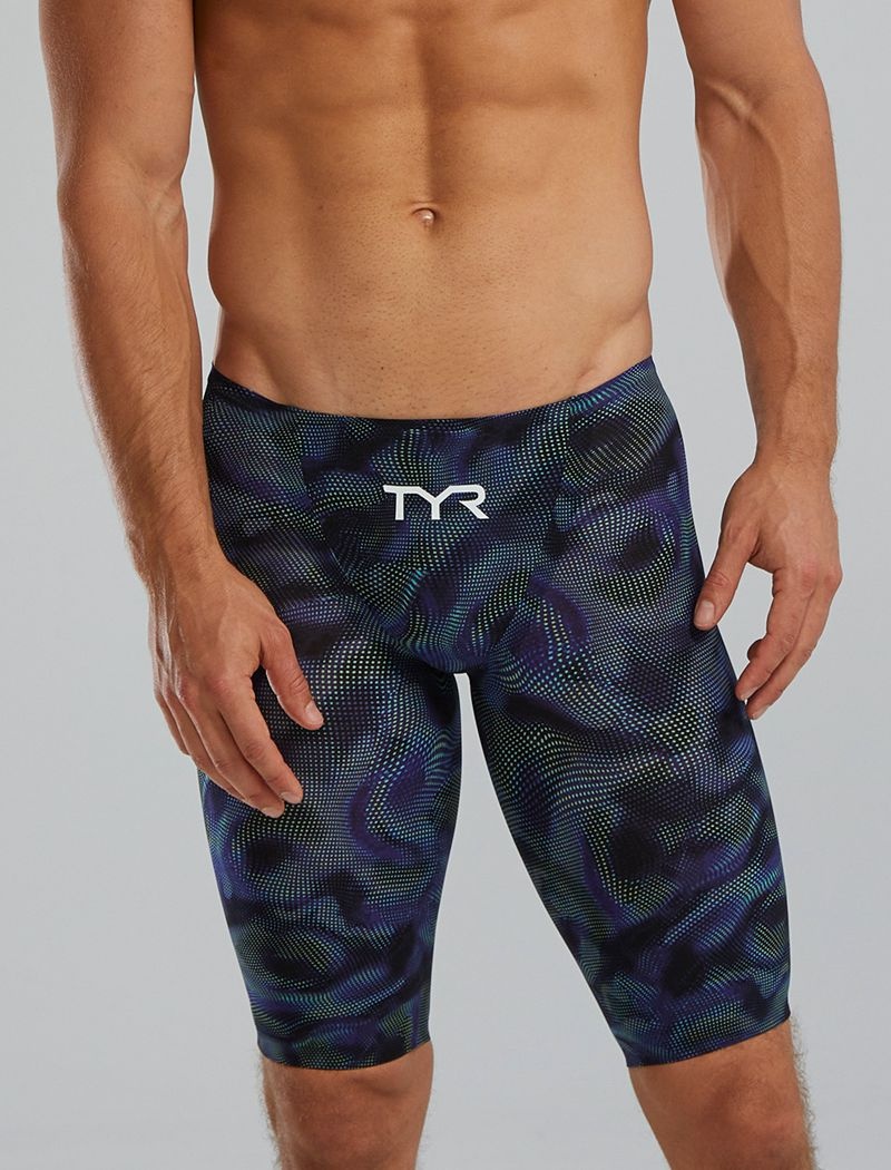 Maillot de Bain Tyr Avictor? 2.0. Low Taille Jammer Exolon Homme Vert Bleu Marine | 07932296RJT