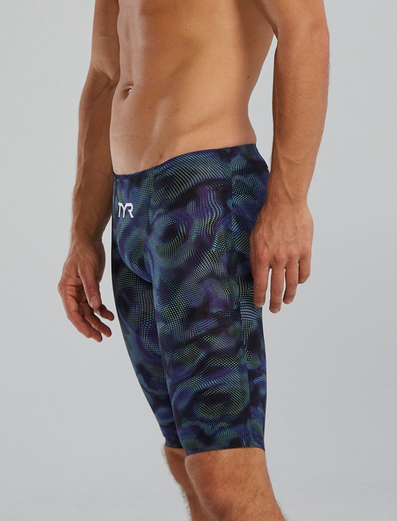 Maillot de Bain Tyr Avictor? 2.0. Low Taille Jammer Exolon Homme Vert Bleu Marine | 07932296RJT