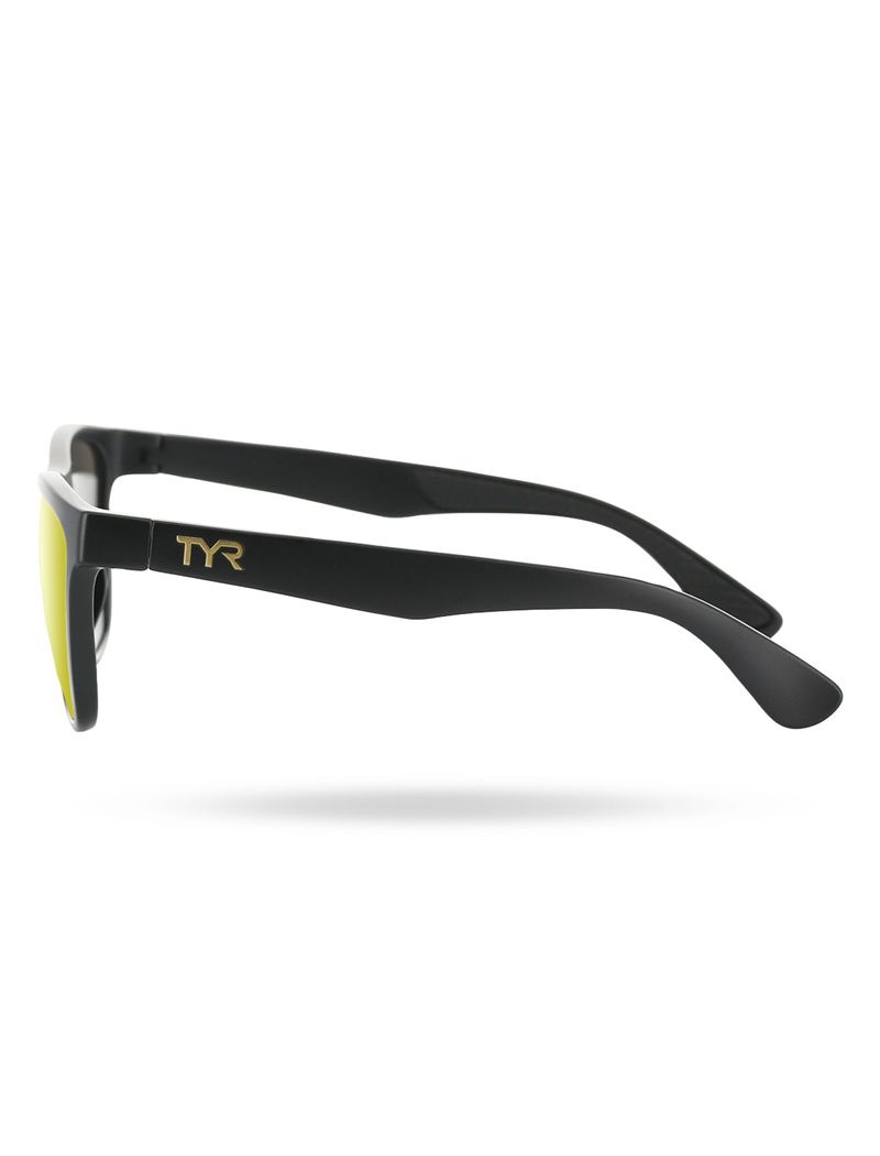 Lunette de Soleil Tyr Raya Hts Polarized Homme Noir Doré | 26009046TOT