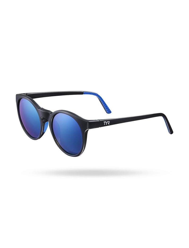 Lunette de Soleil Tyr Sierra Hts Polarized Homme Noir Bleu | 14450635LWI