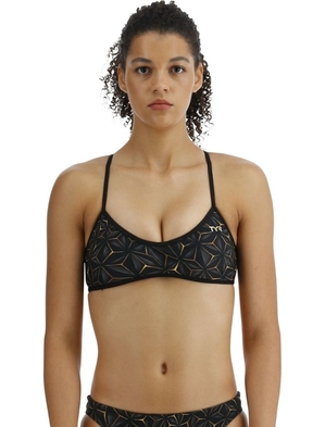 Soutien Gorge Sport Tyr Durafast Elite? Trinity Obsidian Femme Noir Doré | 13499321JGO