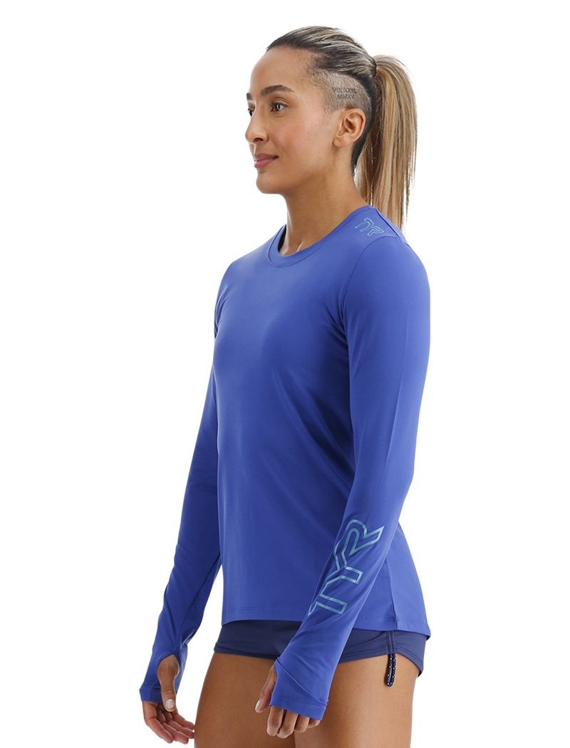 Chemises Tyr Sundefense Long Sleeve Femme Bleu | 97008094LTS