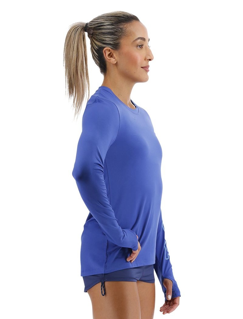 Chemises Tyr Sundefense Long Sleeve Femme Bleu | 97008094LTS