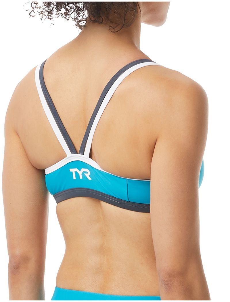 Soutien Gorge Sport Tyr Thin Brides Tri Femme Turquoise Grise | 88767162YRR