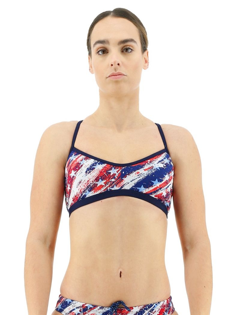 Soutien Gorge Sport Tyr Durafast One? Trinity Homeland Femme Rouge Bleu Blanche | 49419129SVL