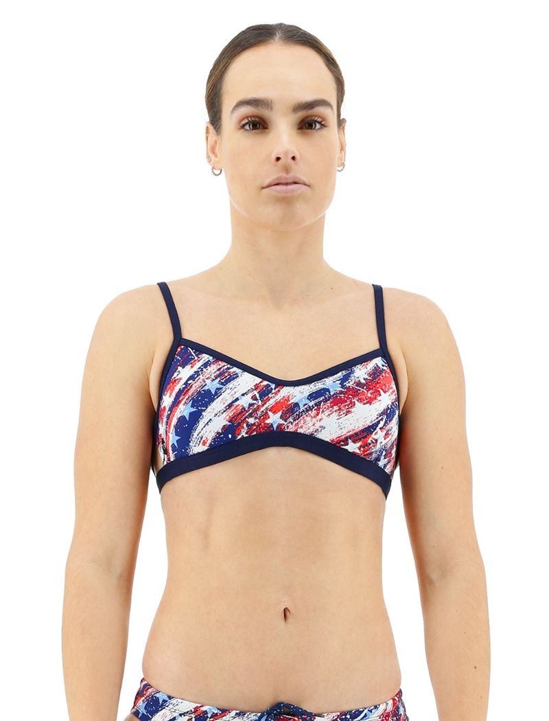 Soutien Gorge Sport Tyr Durafast One? Mojave Tieback Homeland Femme Rouge Bleu Blanche | 19768297QOB