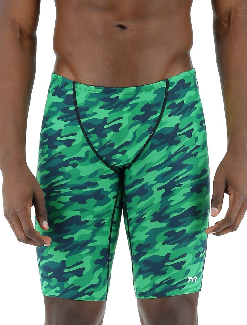 Maillot de Bain Tyr Durafast Elite? Jammer Camo Homme Vert | 39597628QVR