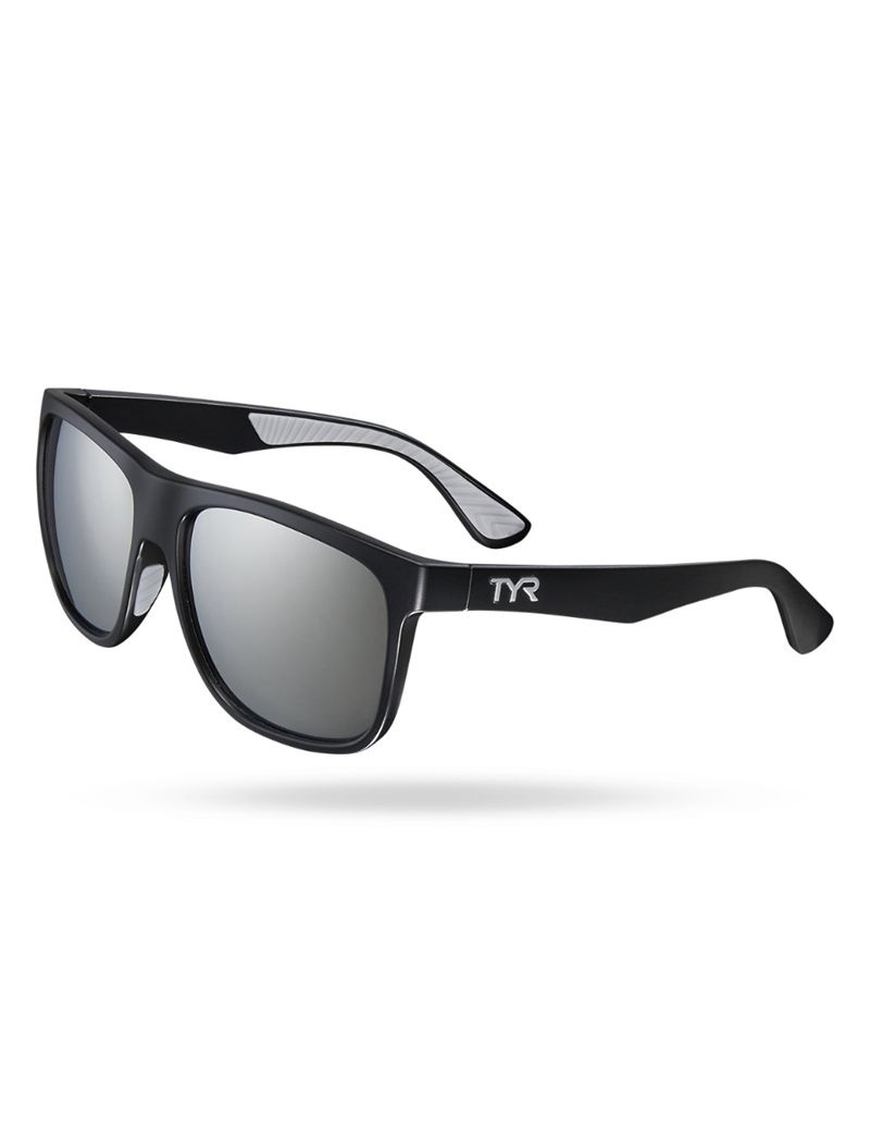 Lunette de Soleil Tyr Apollo Hts Polarized Homme Noir Argent | 24695397UXB