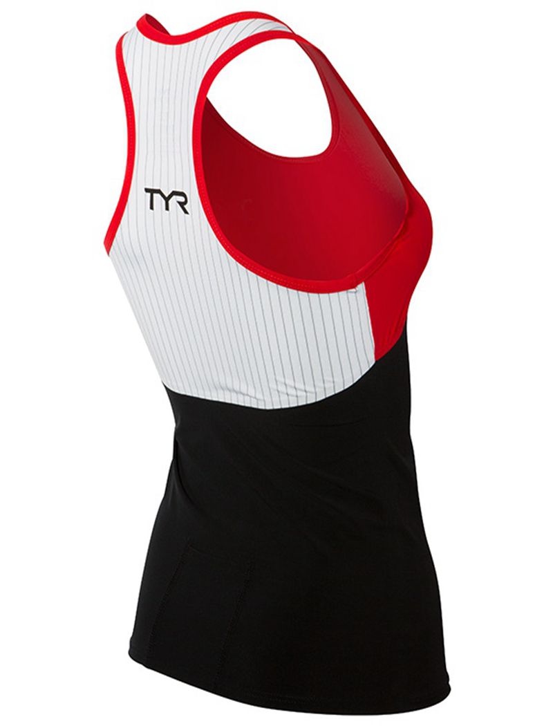 Debardeur Tyr Tri Carbon Femme Rouge Noir | 18716797BFO