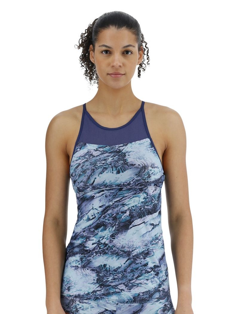 Debardeur Tyr Tessa Shale Femme Bleu Multicolore | 44445858UQC