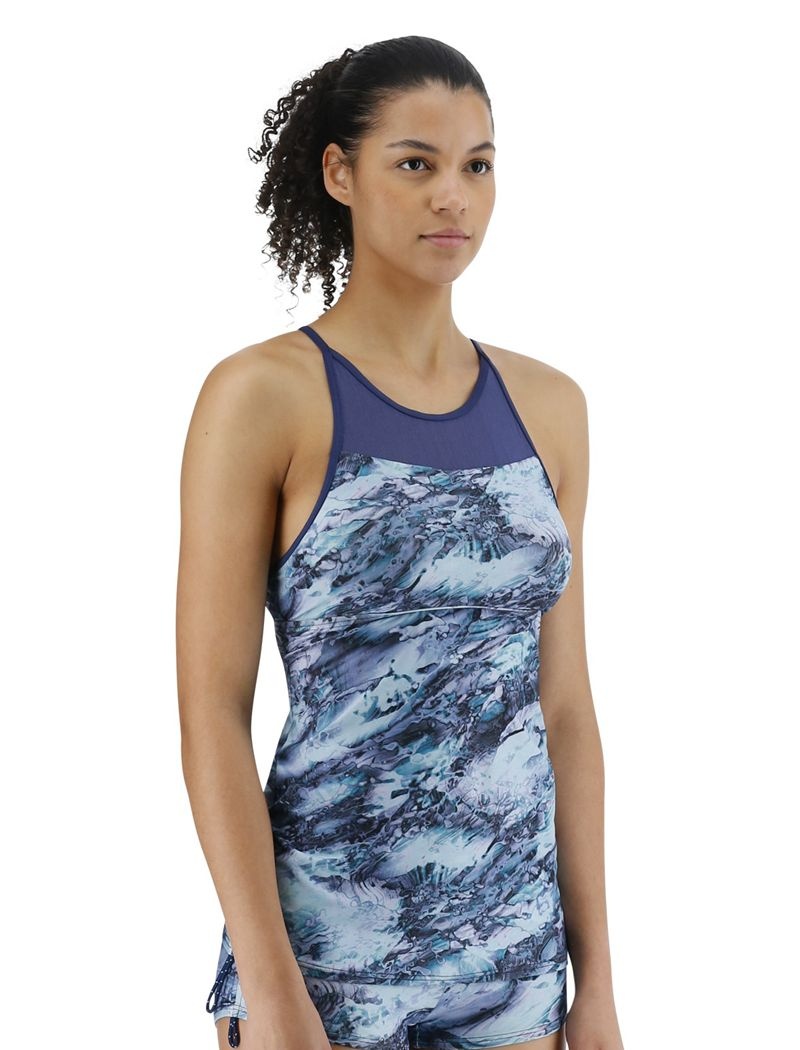 Debardeur Tyr Tessa Shale Femme Bleu Multicolore | 44445858UQC