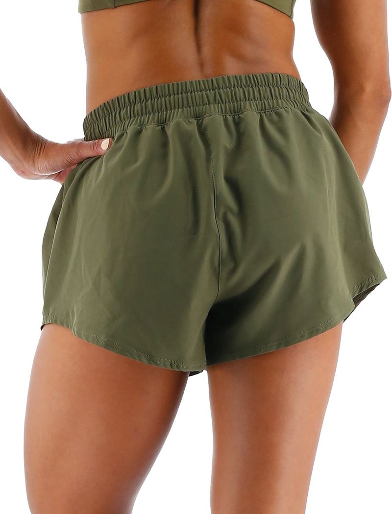 Shorts De Course Tyr Hydrosphere? Pace Femme Vert Olive | 18295233MSD