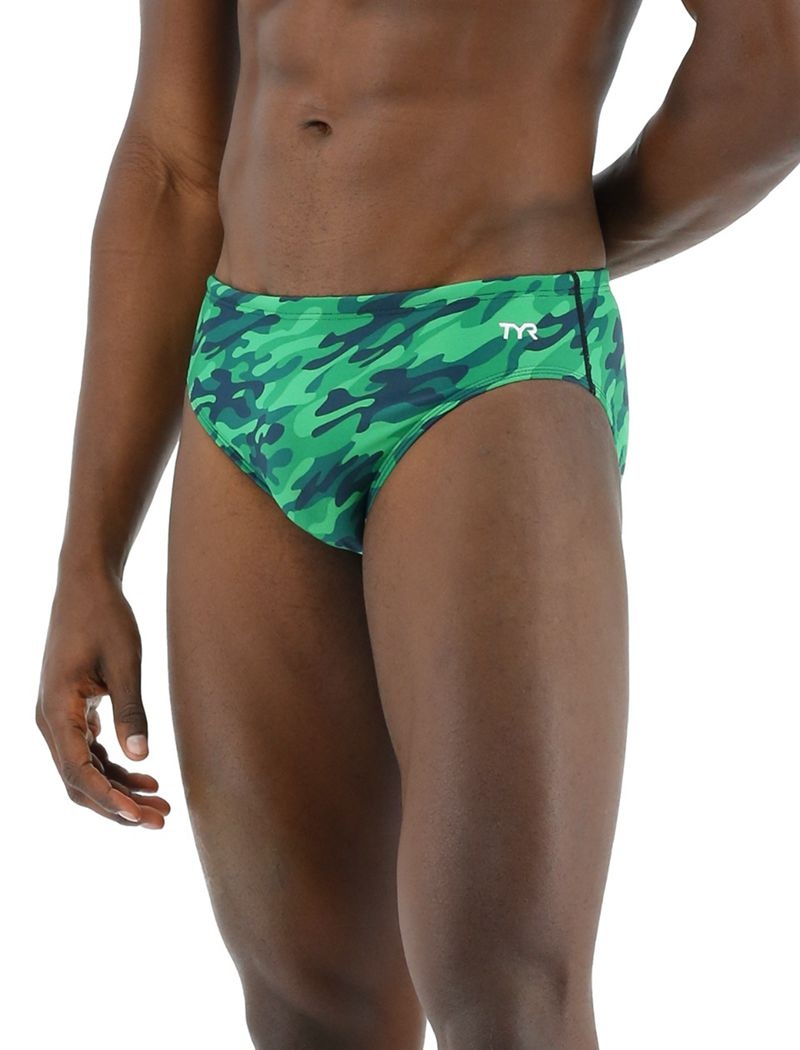 Maillot de Bain Tyr Durafast Elite? Camo Homme Vert | 95803217FDY