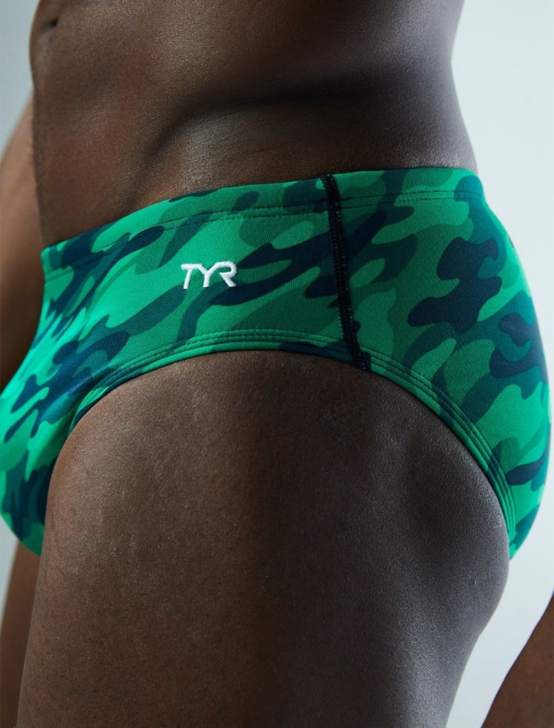 Maillot de Bain Tyr Durafast Elite? Camo Homme Vert | 95803217FDY