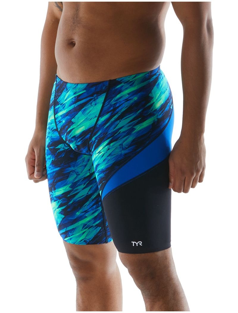 Maillot de Bain Tyr Durafast Elite? Wave Jammer Vitric Homme Bleu Vert | 67102733XRO