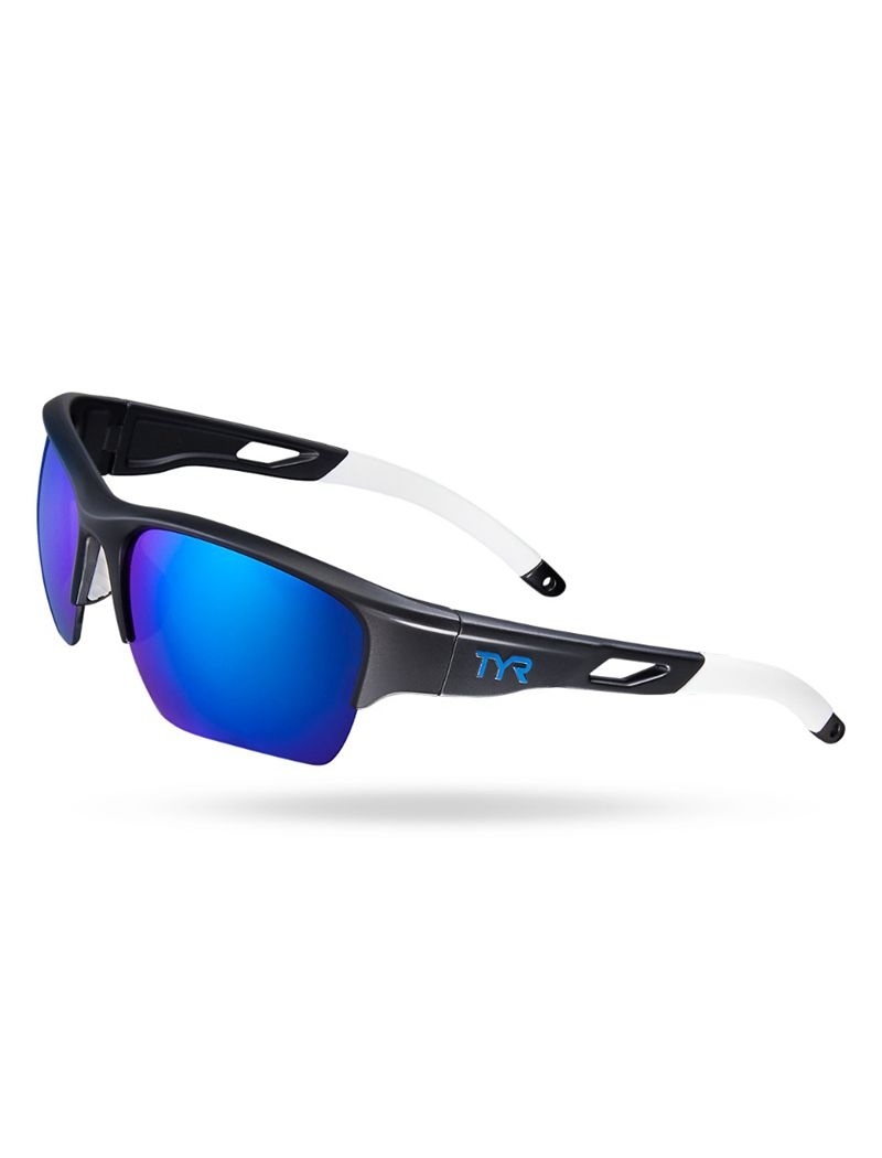 Lunette de Soleil Tyr Vatcher Hts Polarized Homme Bleu Noir Blanche | 74802411HZP