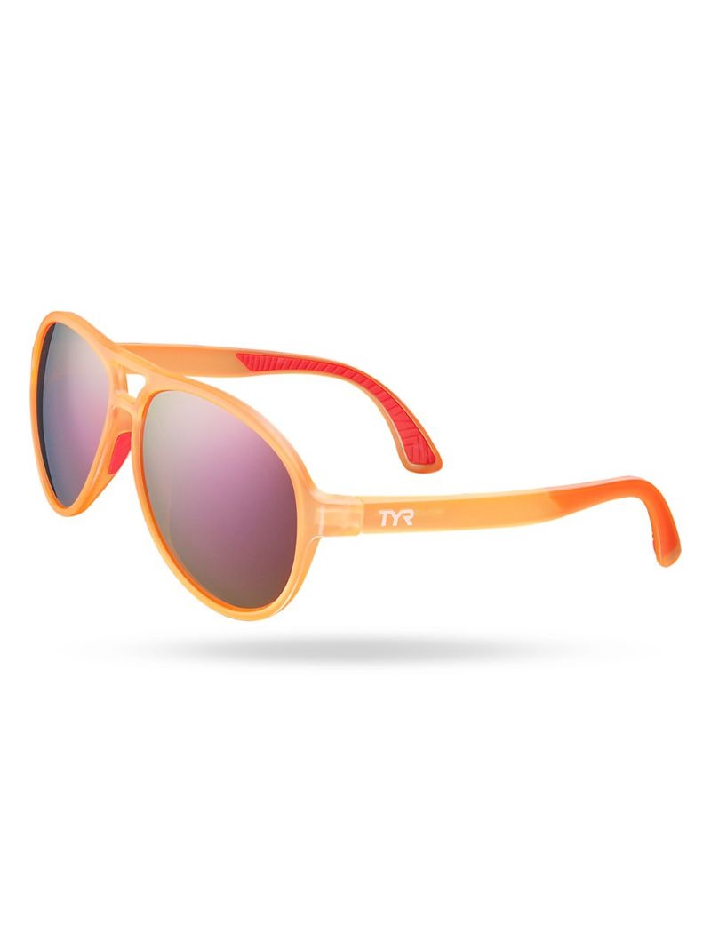 Lunette de Soleil Tyr Goldenwest Aviator Hts Polarized Homme Orange Rouge | 15857119YZF