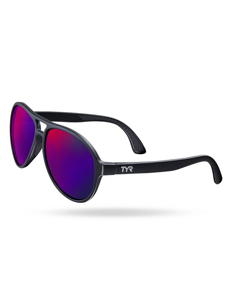 Lunette de Soleil Tyr Goldenwest Aviator Hts Polarized Homme Violette Noir | 95293477FHM