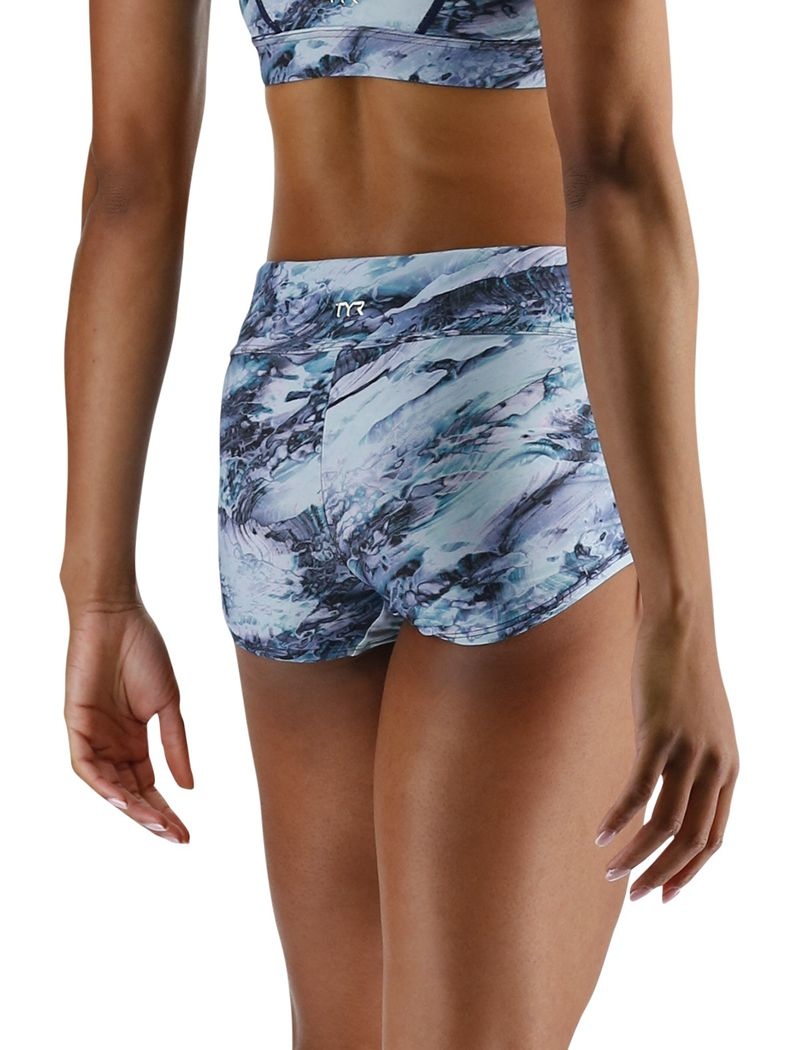 Short Tyr Della Shale Femme Bleu Multicolore | 80268882SIJ