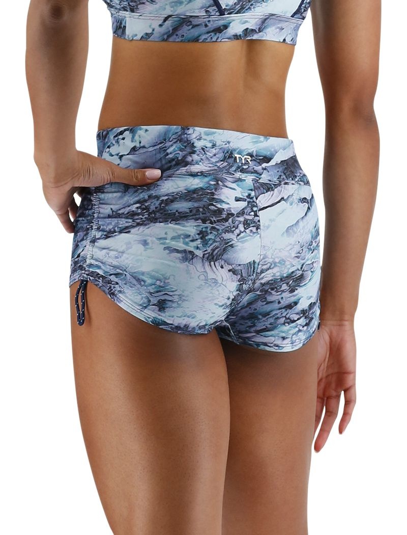 Short Tyr Della Shale Femme Bleu Multicolore | 80268882SIJ