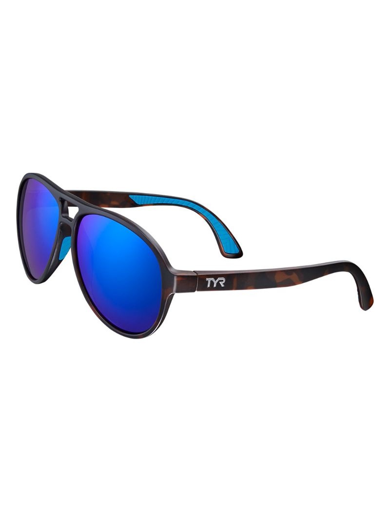 Lunette de Soleil Tyr Goldenwest Aviator Hts Polarized Homme Bleu Marron | 01210519HJJ