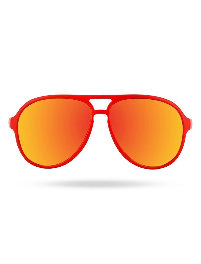 Lunette de Soleil Tyr Goldenwest Xl Aviator Hts Polarized Homme Rouge Orange | 17127876GSX