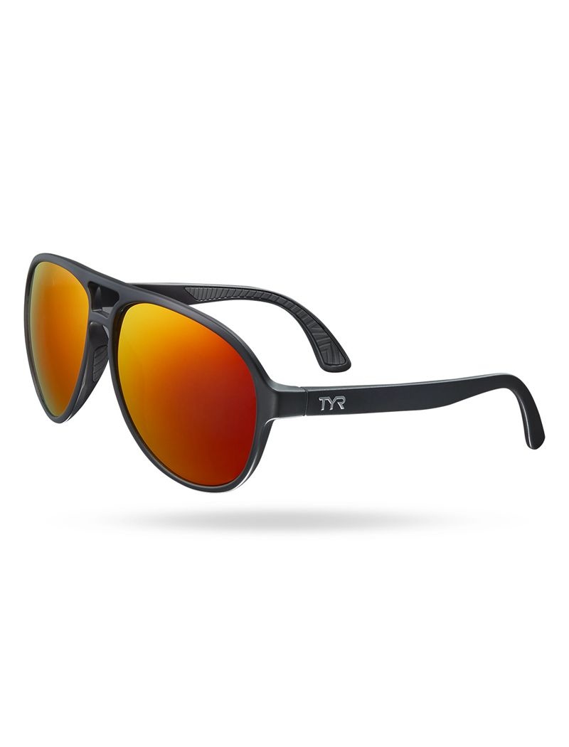 Lunette de Soleil Tyr Goldenwest Xl Aviator Hts Polarized Homme Orange Noir | 22419628MJY