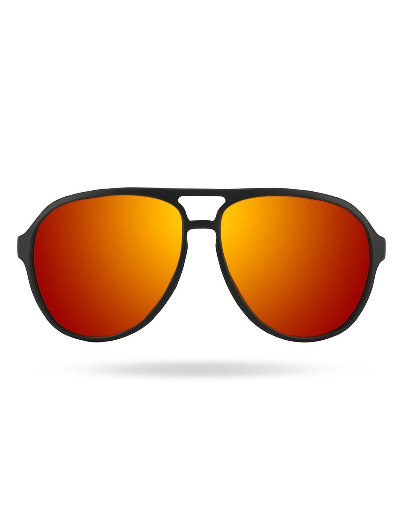 Lunette de Soleil Tyr Goldenwest Xl Aviator Hts Polarized Homme Orange Noir | 22419628MJY