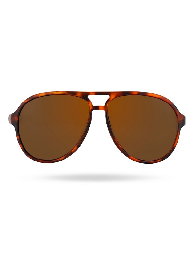 Lunette de Soleil Tyr Goldenwest Xl Aviator Hts Polarized Homme Marron | 31265136CJI