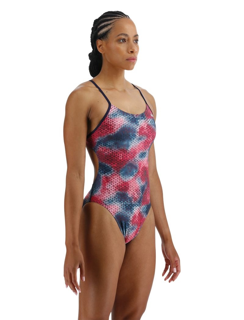 Maillot de Bain Tyr Durafast Elite? Cutoutfit Starhex Femme Rouge Multicolore | 59331109STZ