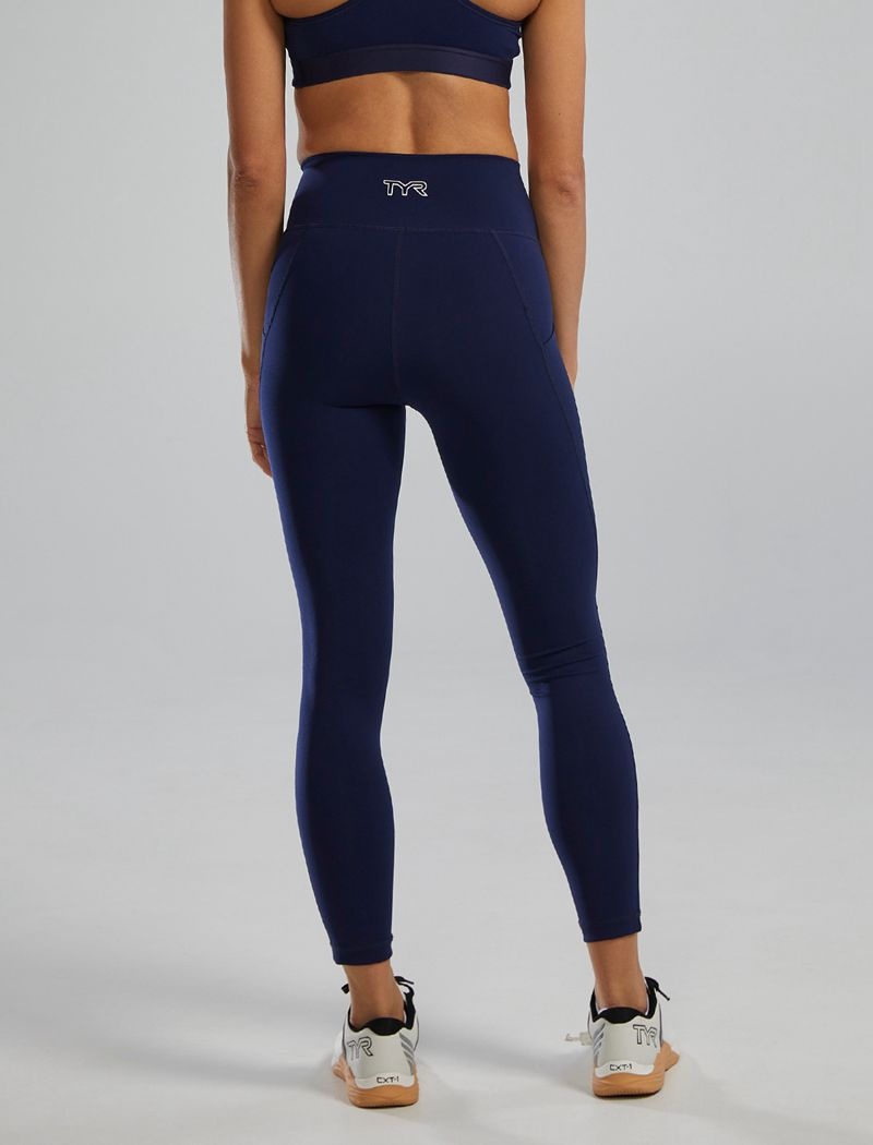 Leggings Tyr Joule Elite? High-waisted 25 Pocket Femme Bleu Marine | 96666721JBO