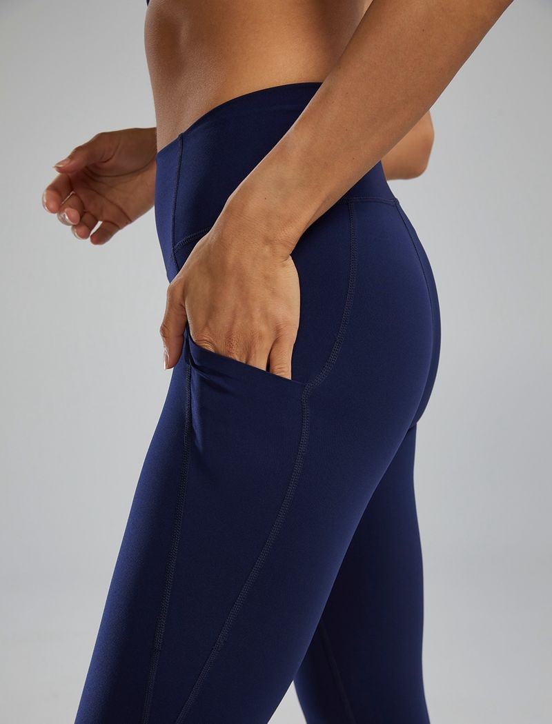 Leggings Tyr Joule Elite? High-waisted 25 Pocket Femme Bleu Marine | 96666721JBO