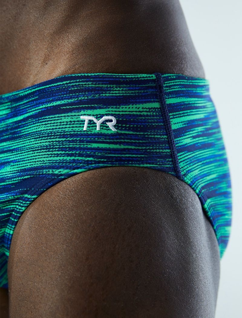 Maillot de Bain Tyr Durafast Elite? Fizzy Homme Bleu Vert | 72568505RXE