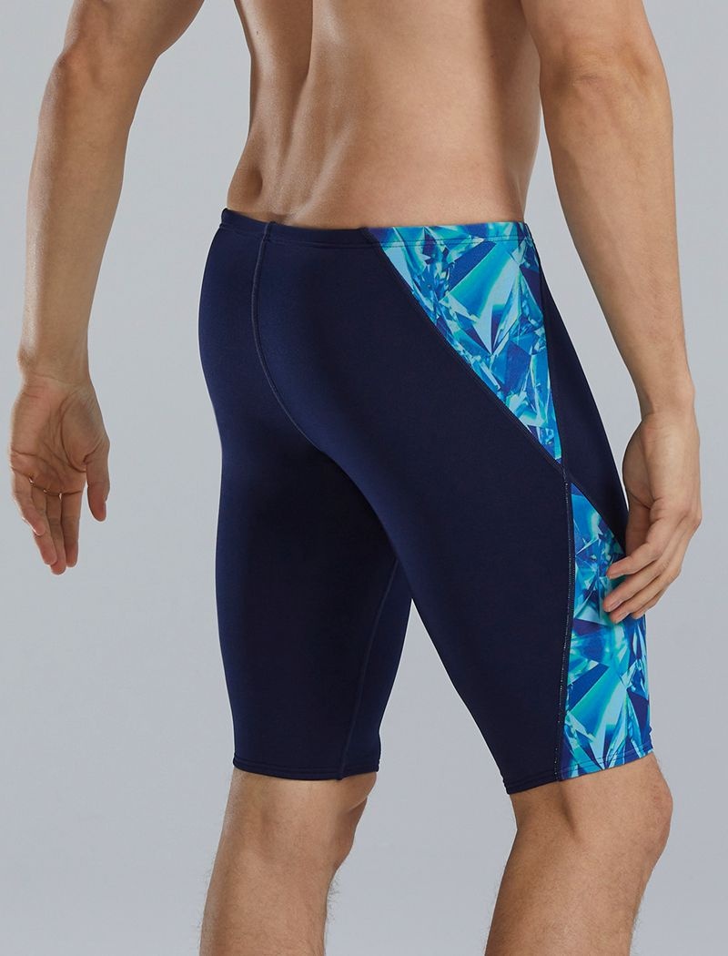 Maillot de Bain Tyr Durafast Elite? Blade Splice Jammer Crystalized Homme Bleu Vert | 22856730UJL