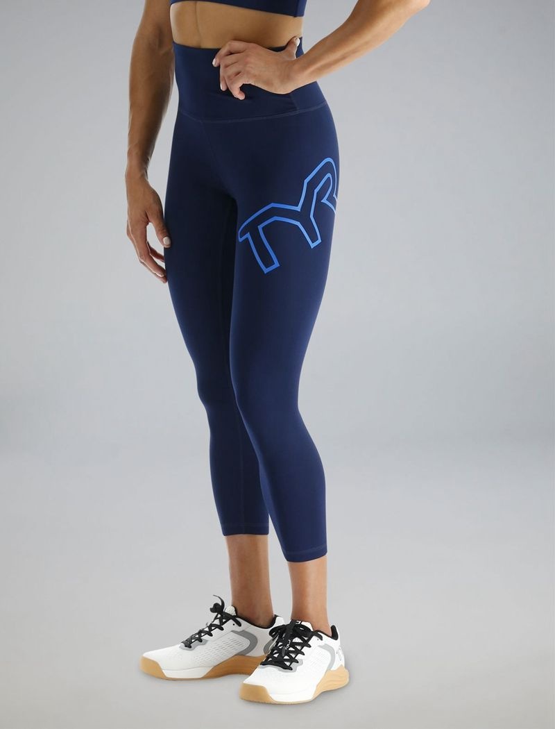 Leggings Tyr Base Kinetic? High-rise 21 Logo Femme Bleu Marine | 33066613GKU