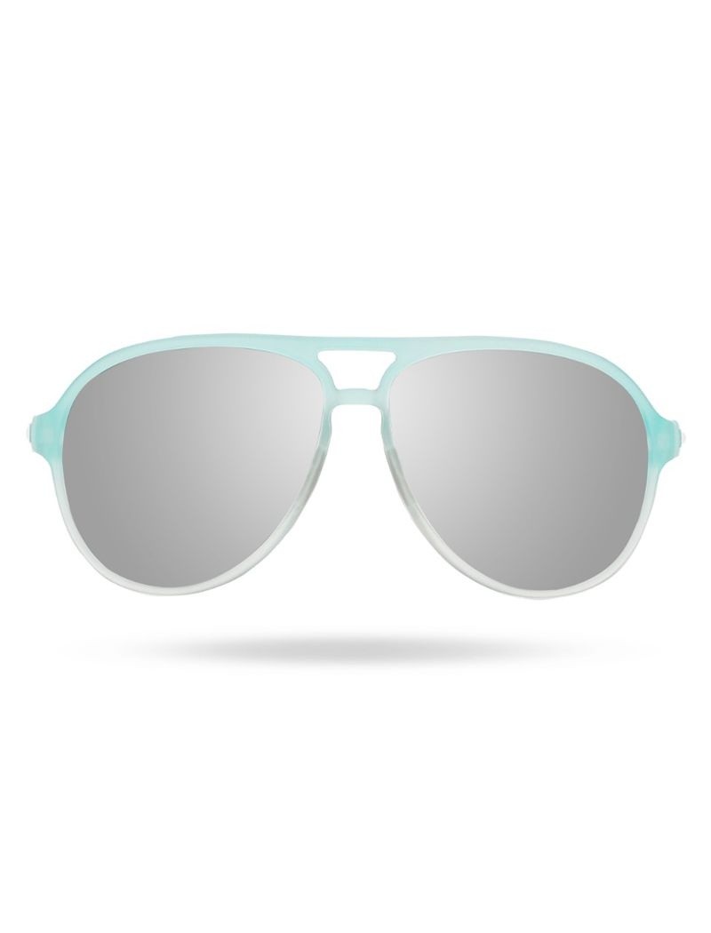 Lunette de Soleil Tyr Goldenwest Xl Aviator Hts Polarized Homme Turquoise Argent | 05294507YEH