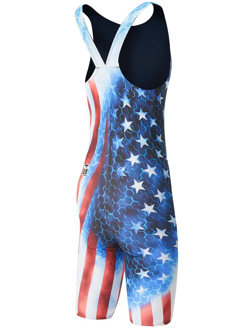 Maillot de Bain Tyr Avictor Closed Back Supernova Usa Femme Rouge Bleu Blanche | 69213689PXW