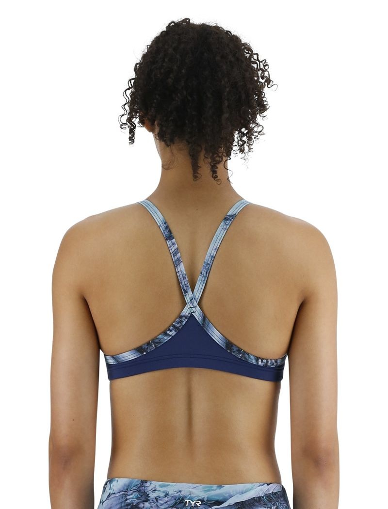 Hauts De Bikini Tyr Diamondfit Femme Bleu Foncé | 14377397EVN