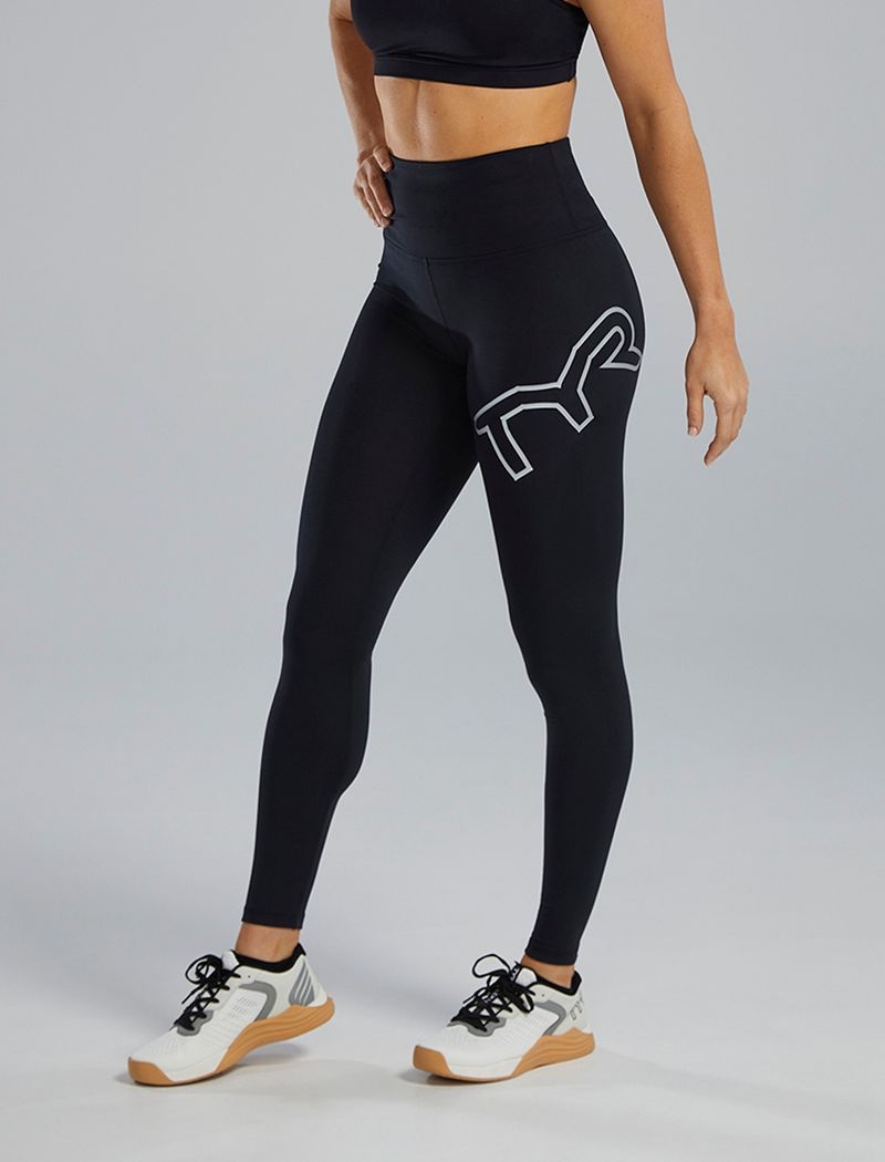 Leggings Tyr Base Kinetic? High-rise 28 Logo Femme Noir | 29541498RYM