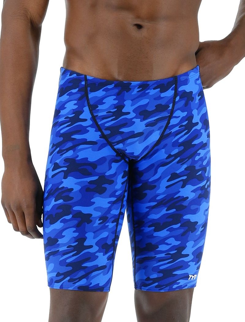 Maillot de Bain Tyr Durafast Elite? Jammer Camo Homme Bleu | 24495844QYK