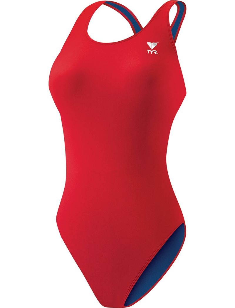 Maillot de Bain Tyr Tyreco? Maxfit Femme Rouge | 38785105EUN