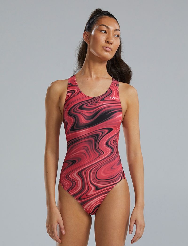 Maillot de Bain Tyr Durafast Elite? Maxfit Vitality Femme Rouge | 41426519BOH