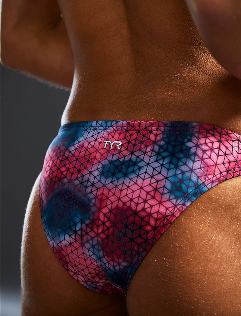 Bas de Bikini Tyr Durafast Elite? Classiche Mini Starhex Femme Rouge Multicolore | 76245970VHE