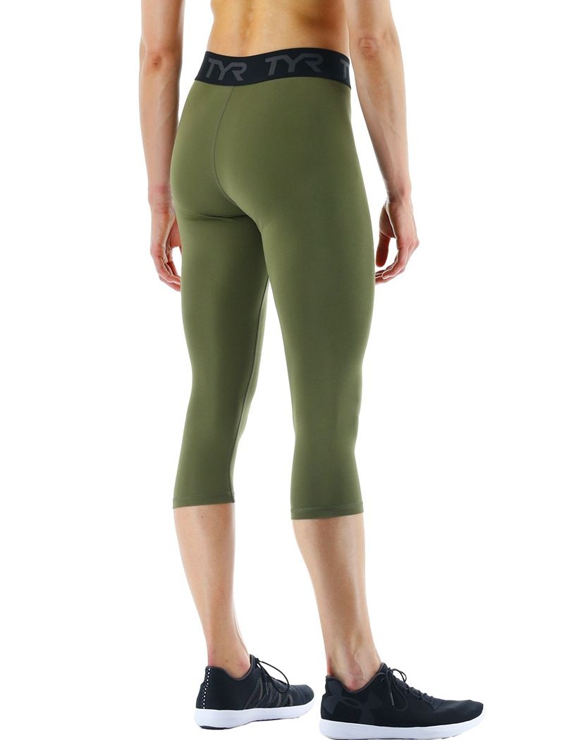 Leggings Tyr Base Kinetic? Mid-rise Logo 18 Femme Vert Olive | 86474561KHG